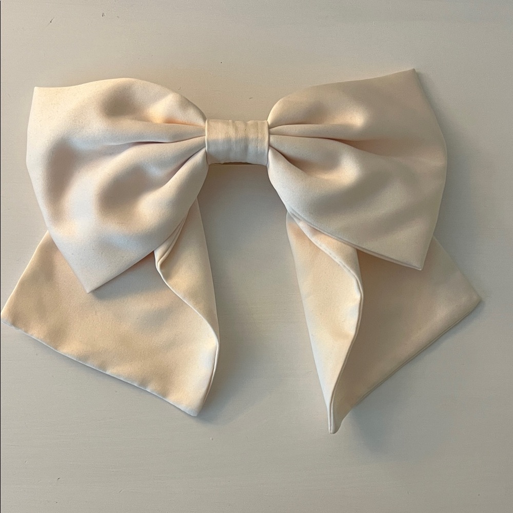 J. Crew Cream Satin Hair Bow